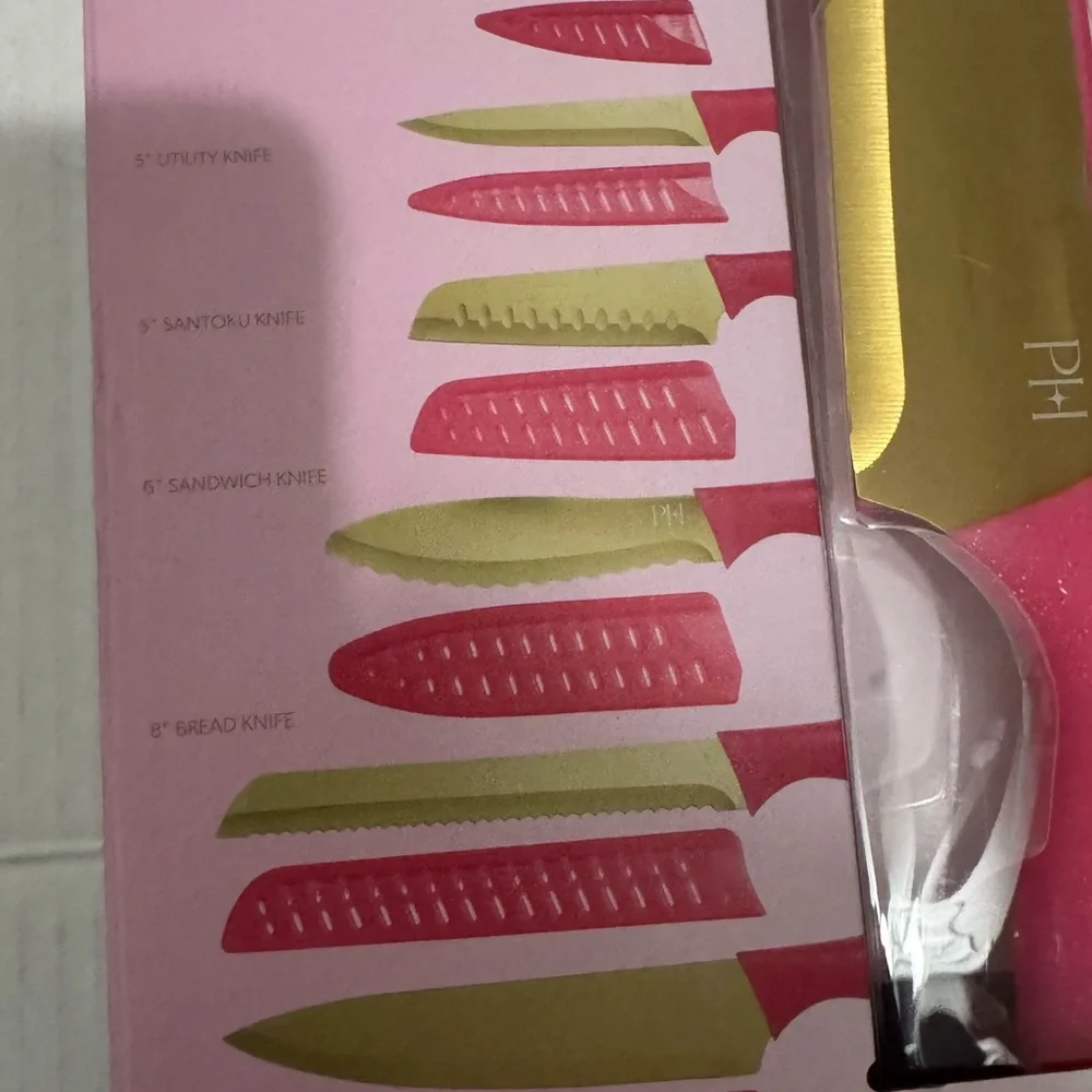 Paris Hilton Pink and Gold Knife Set